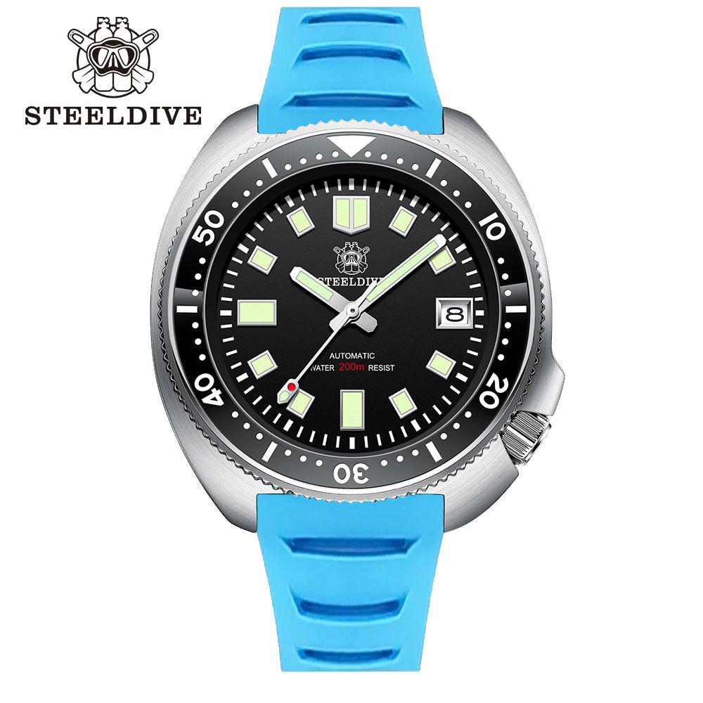 Steeldive SD1970 6105 V2 200M Diver FKM Rubber Strap Edition