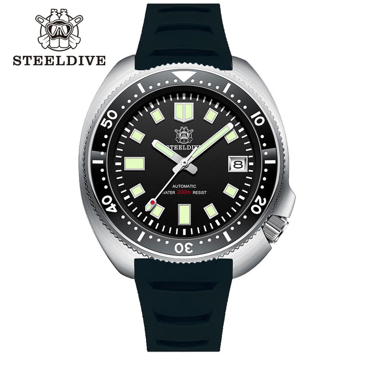 Steeldive SD1970 6105 V2 200M Diver FKM Rubber Strap Edition