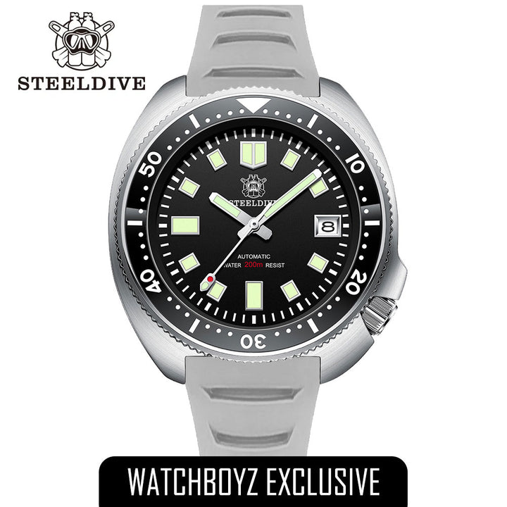 Steeldive SD1970 6105 V2 200M Diver FKM Rubber Strap Edition