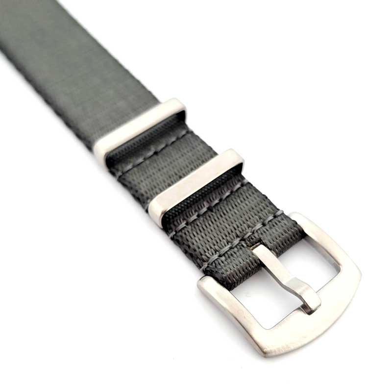 Premium Nylon Nato Strap (Midnight Grey, Steel Hardware) – WatchBoyz